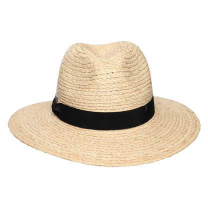 Scala Franie Safari Fedora Hut aus Raffia Stroh - Natur