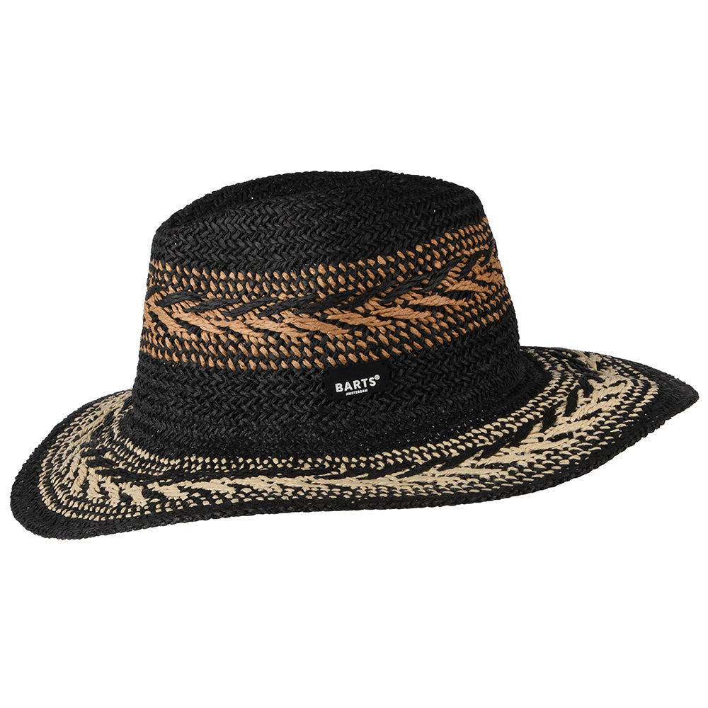 Barts Caledona Sommer Fedora Hut - Schwarz