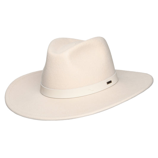 Brixton Harper Fedora Hut aus Wollfilz - Creme