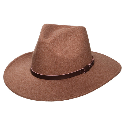 Scala Jolene Provato Knit Safari Fedora Hut - Pekan