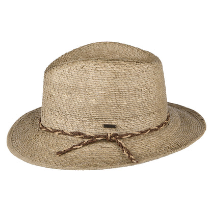 Brixton Messer Western Fedora Hut aus Stroh - Sand