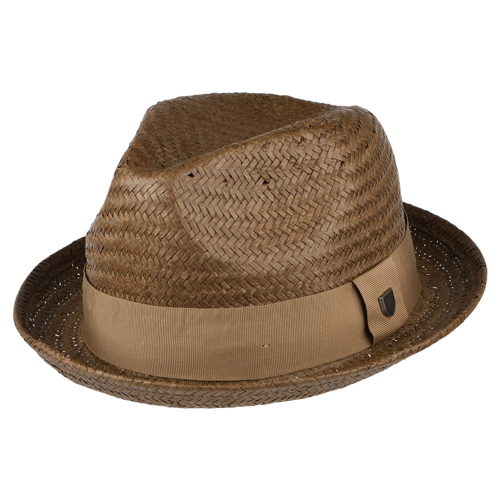 Brixton Castor Trilby Hut aus Stroh - Toffee-Bronze