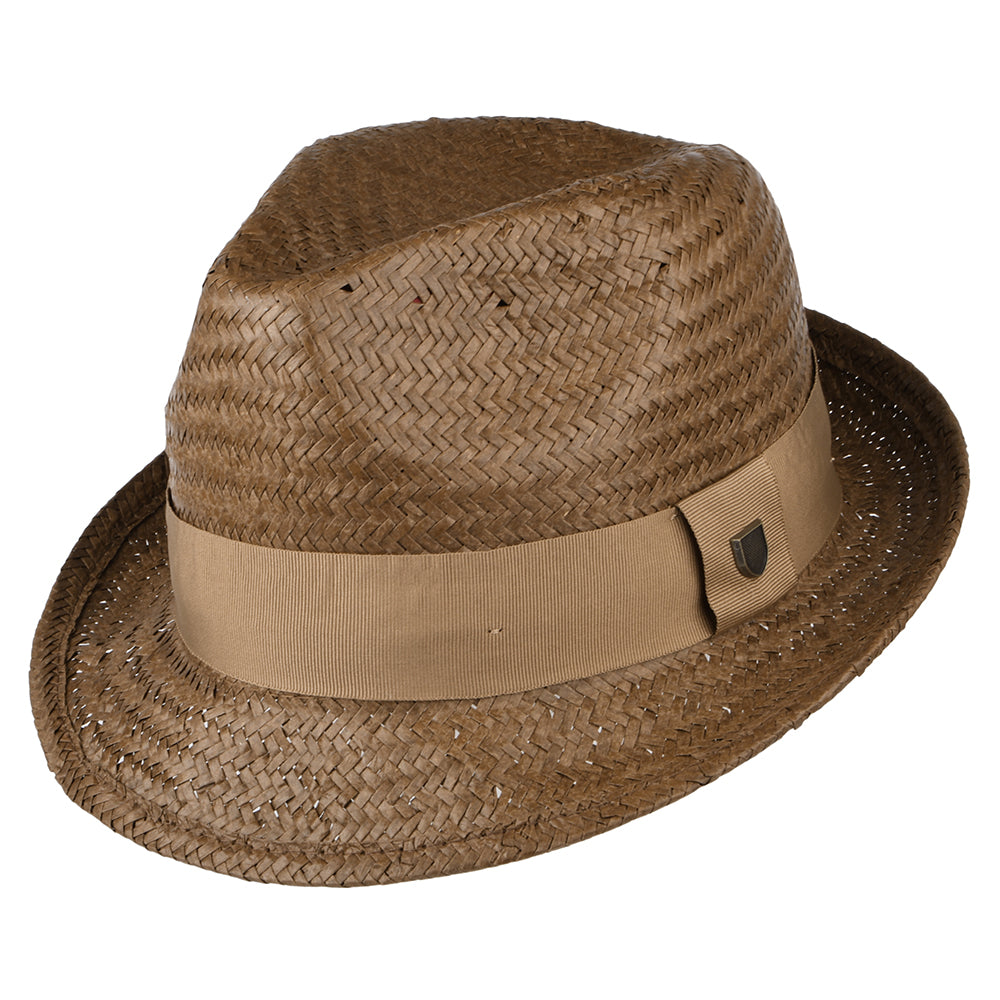 Brixton Castor Trilby Hut aus Stroh - Toffee-Bronze