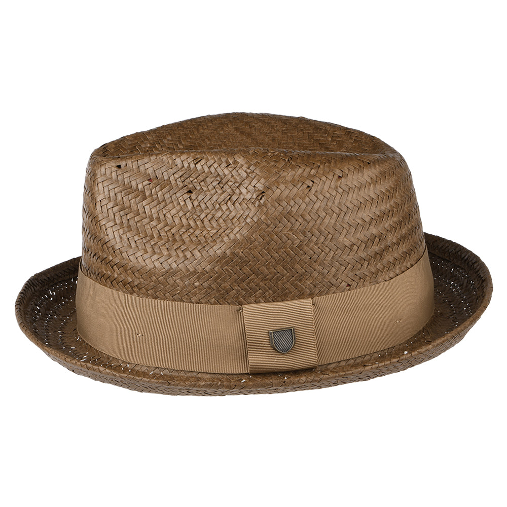 Brixton Castor Trilby Hut aus Stroh - Toffee-Bronze