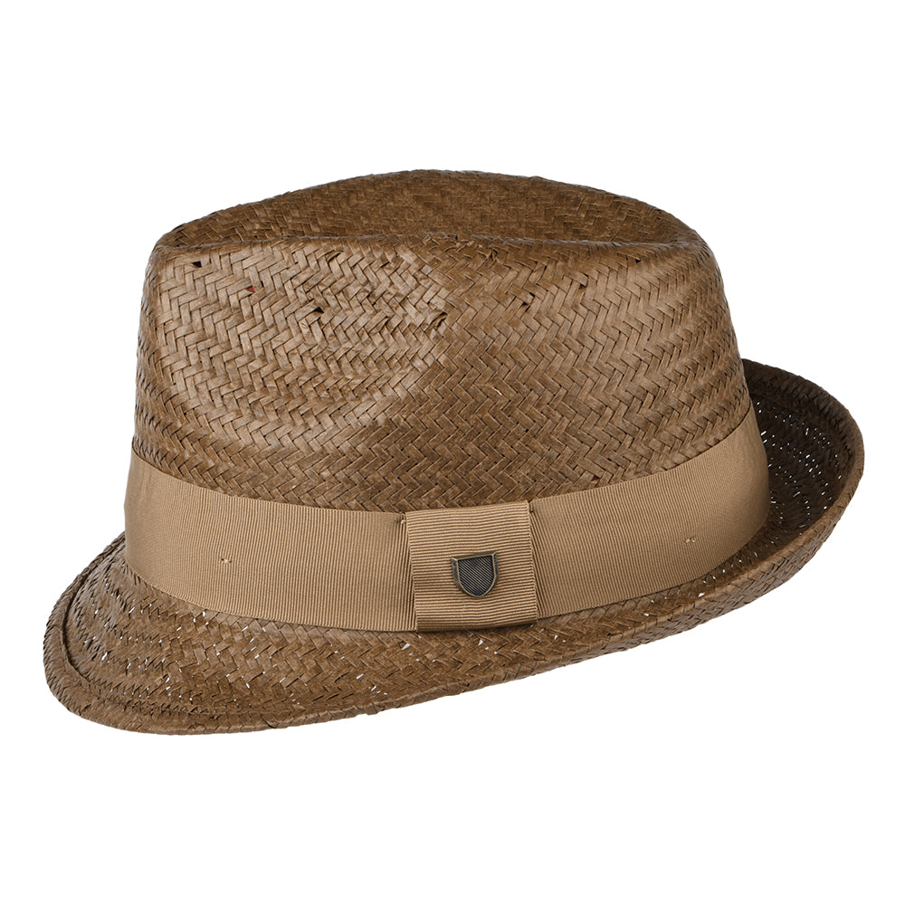 Brixton Castor Trilby Hut aus Stroh - Toffee-Bronze