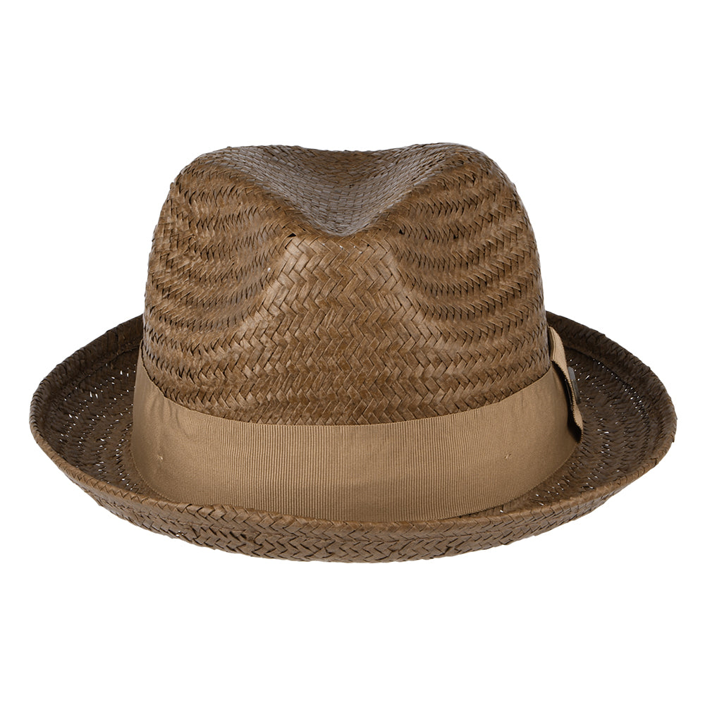 Brixton Castor Trilby Hut aus Stroh - Toffee-Bronze