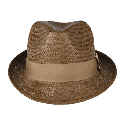 Brixton Castor Trilby Hut aus Stroh - Toffee-Bronze