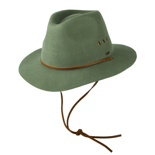 Brixton Wesley Weather Guard Fedora Hut - Helles Moosgrün