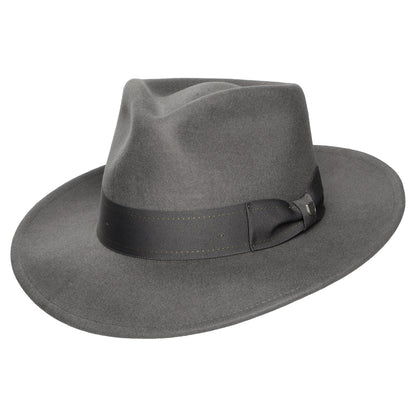 Brixton Swindle Convertabrim Fedora Hut aus Wollfilz - Grau