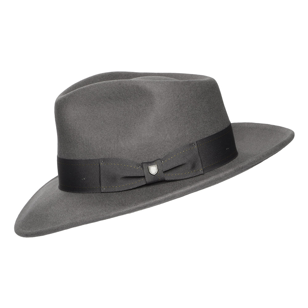 Brixton Swindle Convertabrim Fedora Hut aus Wollfilz - Grau