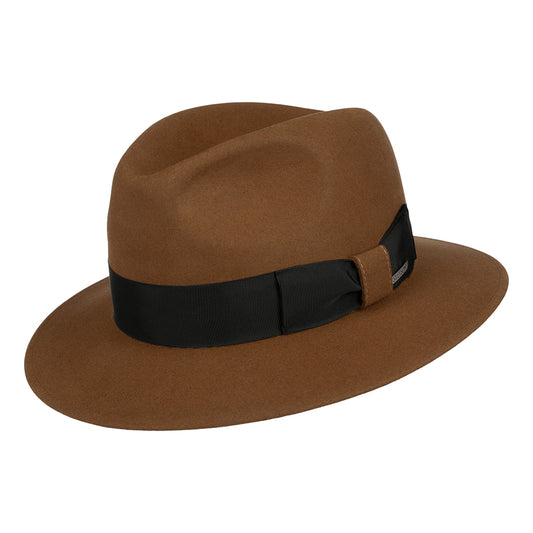 Stetson Lestoca Traveller Safari Fedora Hut aus Biber-Mischung Haarfilz - Braun