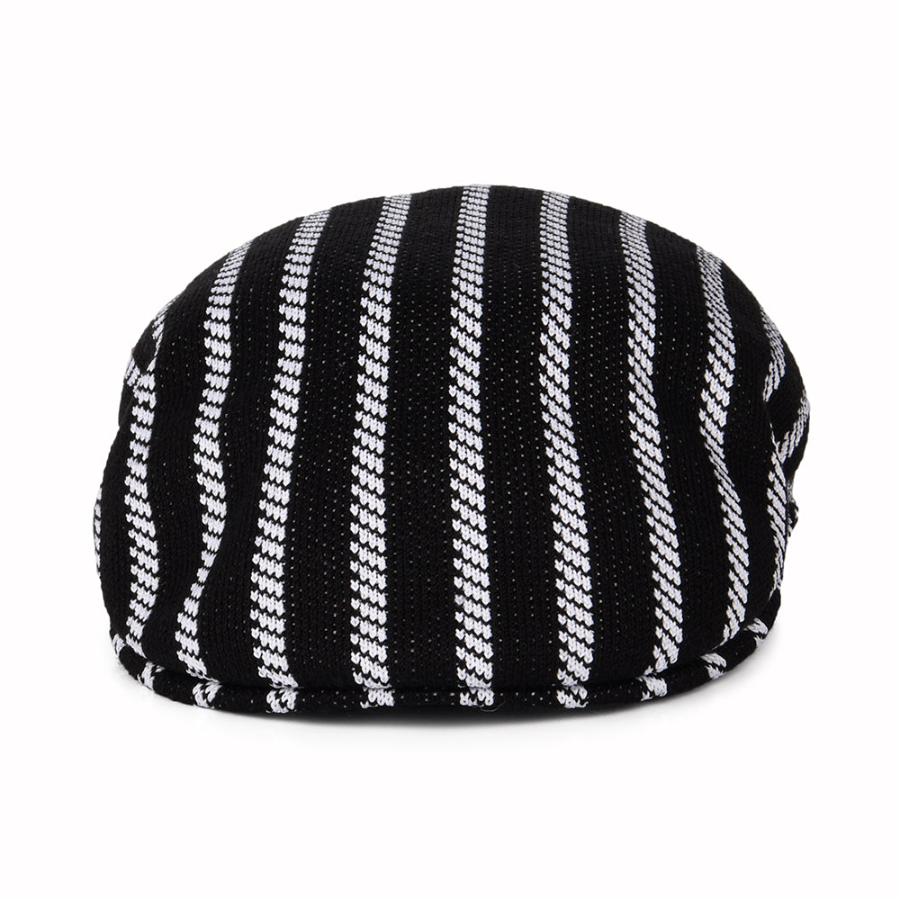 Kangol Twist Stripe 504 Schiebermütze - Schwarz-Weiß