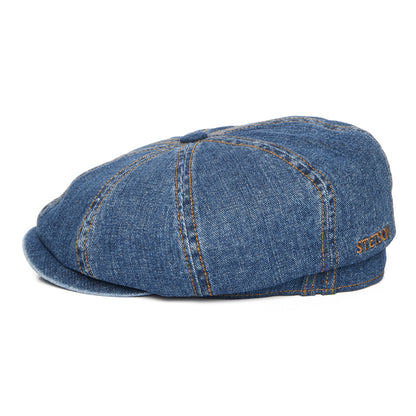 Stetson Hatteras Verwaschener Denim Ballonmütze - Blau