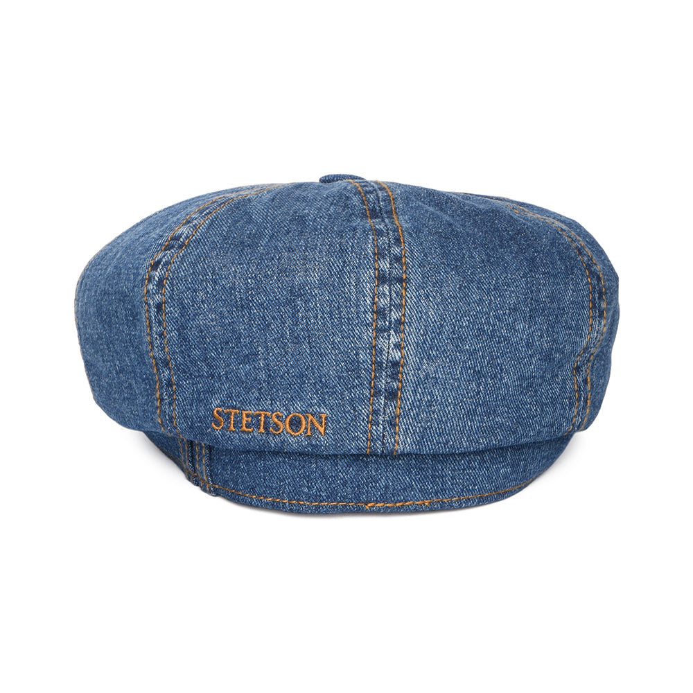 Stetson Hatteras Verwaschener Denim Ballonmütze - Blau