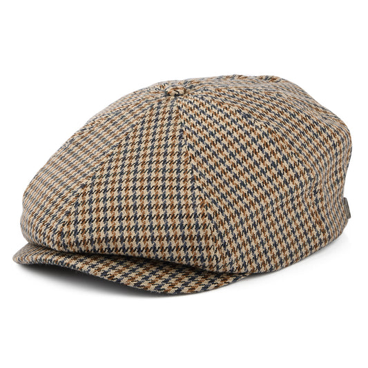 Brixton Brood II Ballonmütze Houndstooth - Sand-Hellblau