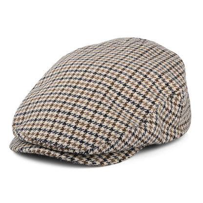 Brixton Hooligan Schiebermütze Houndstooth - Sand-Schwarz-Sepiabraun