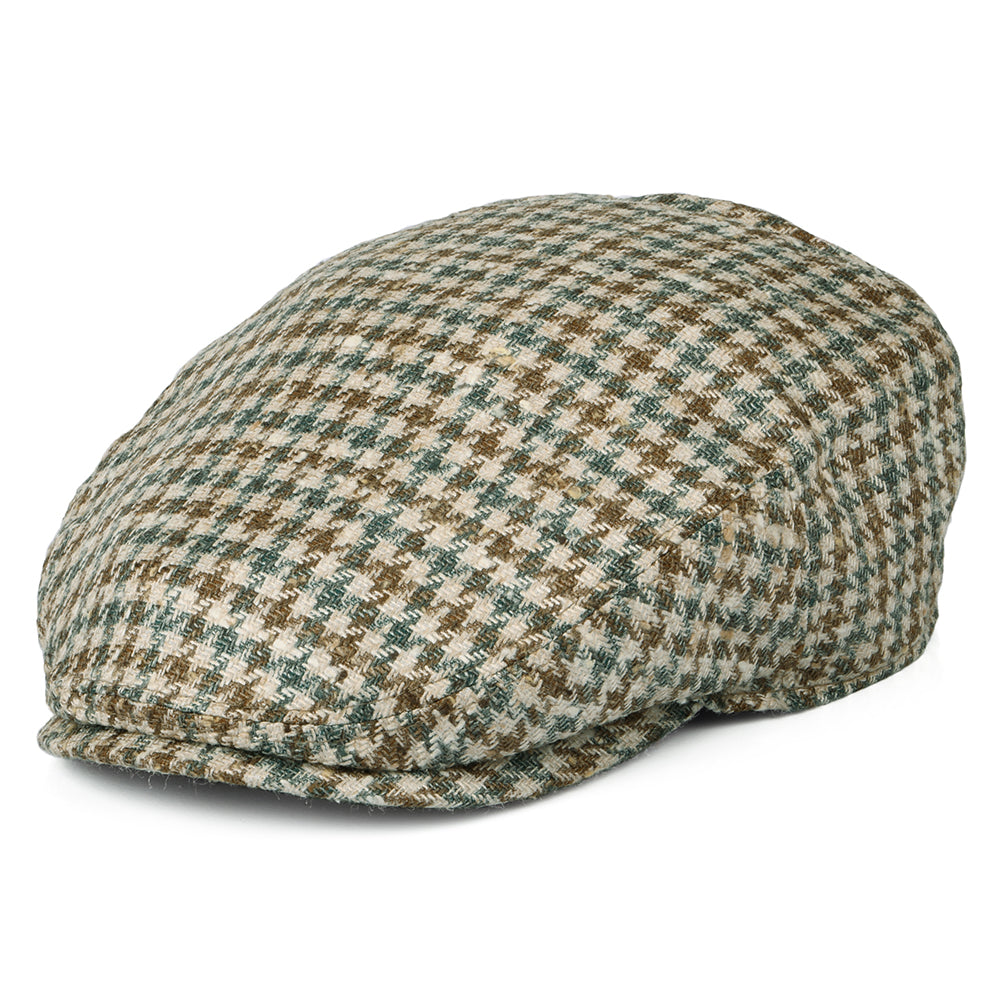 Stetson Kent Schiebermütze Houndstooth aus Silk-Virgin Wool - Beige