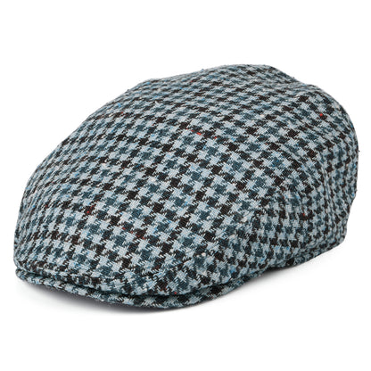 Stetson Kent Schiebermütze Houndstooth aus Silk-Virgin Wool - Blau