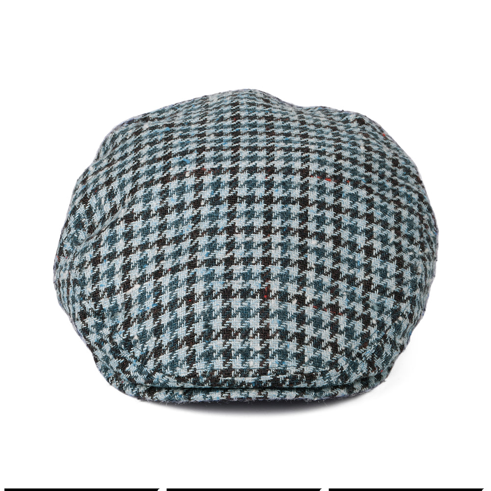 Stetson Kent Schiebermütze Houndstooth aus Silk-Virgin Wool - Blau