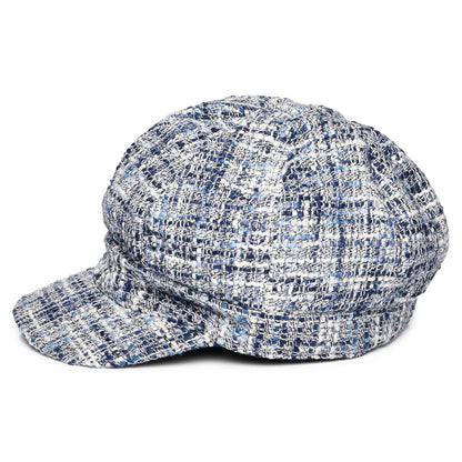 Whiteley Bakerboy Ballonmütze Tweed - Blau