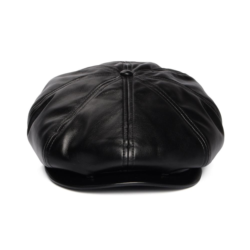 Kangol Ballonmütze aus Kunstleder - Schwarz