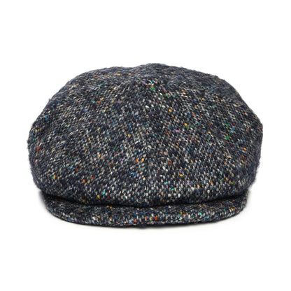 City Sport Deep Fit Donegal Tweed Ballonmütze aus Marl Tweed - Marineblau-Multi