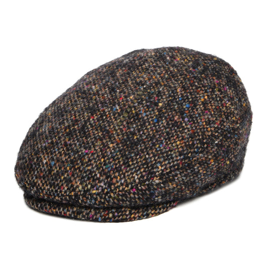 Stetson Driver Donegal Tweed Schiebermütze - Schwarz-Multi