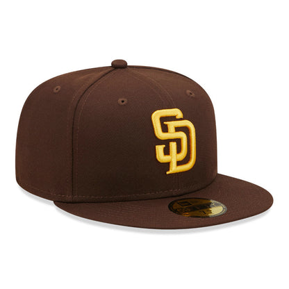 New Era 59FIFTY San Diego Padres Baseball Cap - MLB On Field AC Perf - Braun-Gold