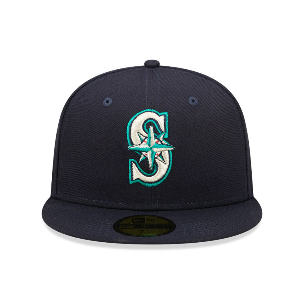 New Era 59FIFTY Seattle Mariners Baseball Cap - MLB On Field AC Perf - Marineblau