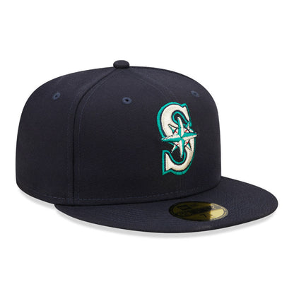 New Era 59FIFTY Seattle Mariners Baseball Cap - MLB On Field AC Perf - Marineblau