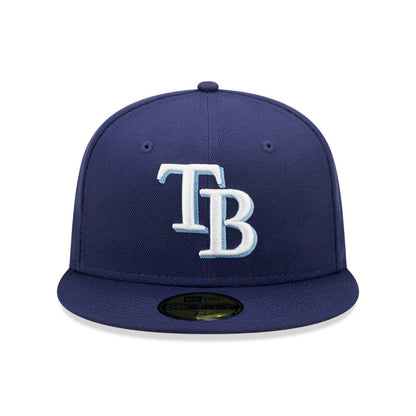 New Era 59FIFTY Tampa Bay Rays Baseball Cap - MLB On Field AC Perf - Marineblau