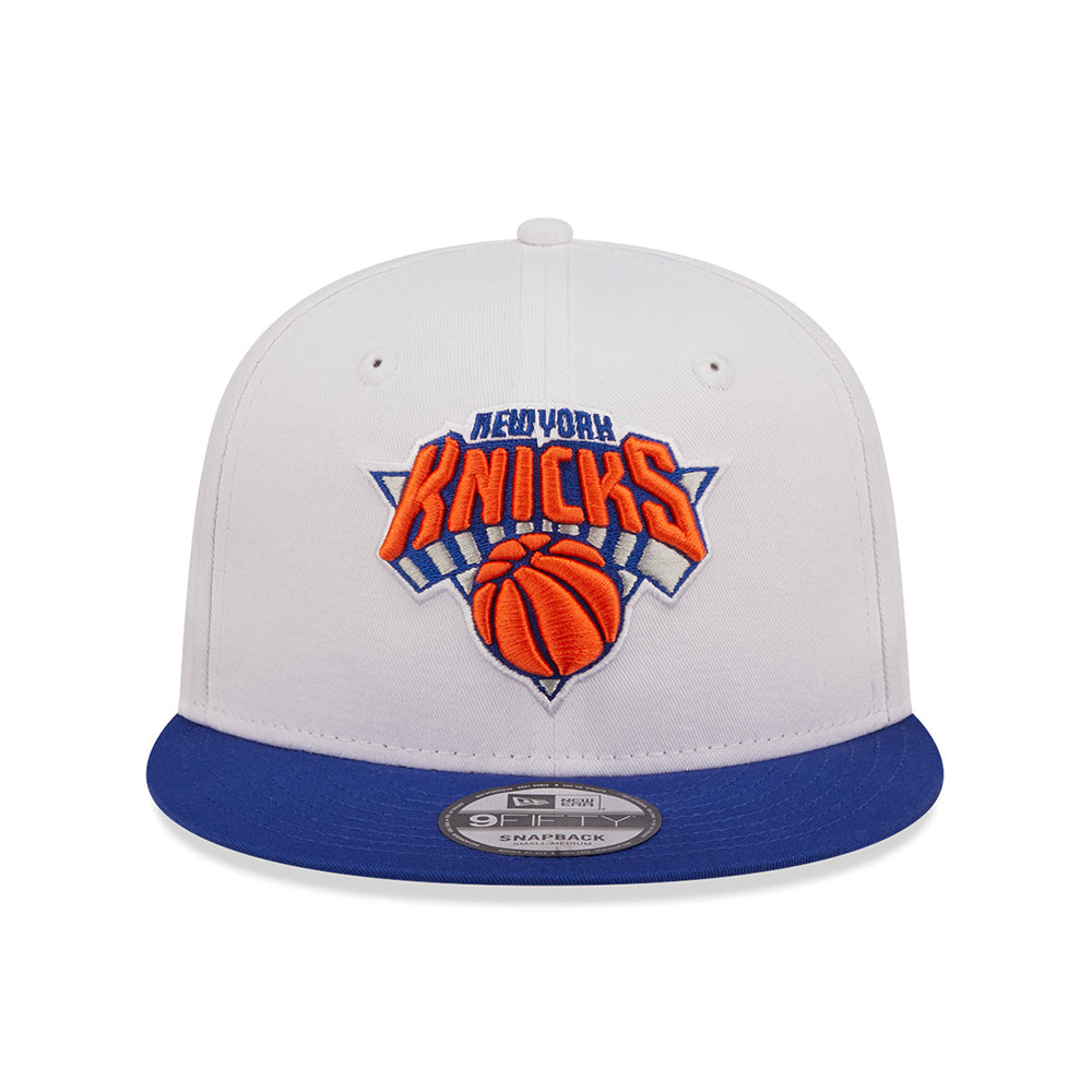 New Era 9FIFTY New York Knicks Snapback Cap - NBA White Crown Team - Weiß-Blau