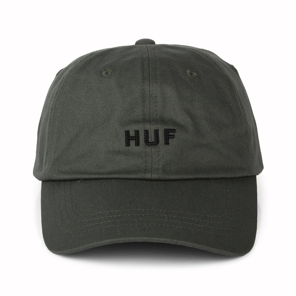 HUF Original Logo Baseball Cap mit gebogenem Visier aus Baumwolle - Olivgrün