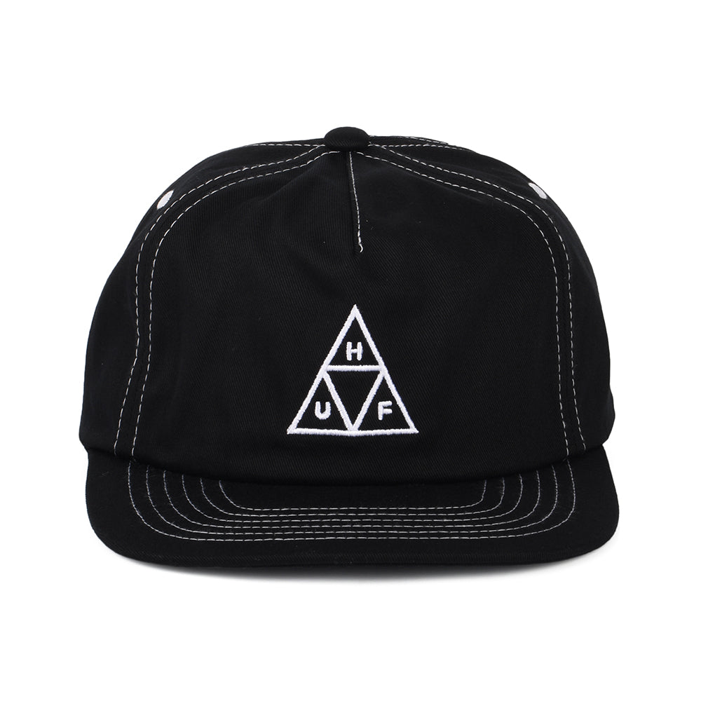 HUF Triple Triangle Unstrukturierte Snapback Cap - Schwarz-Weiß