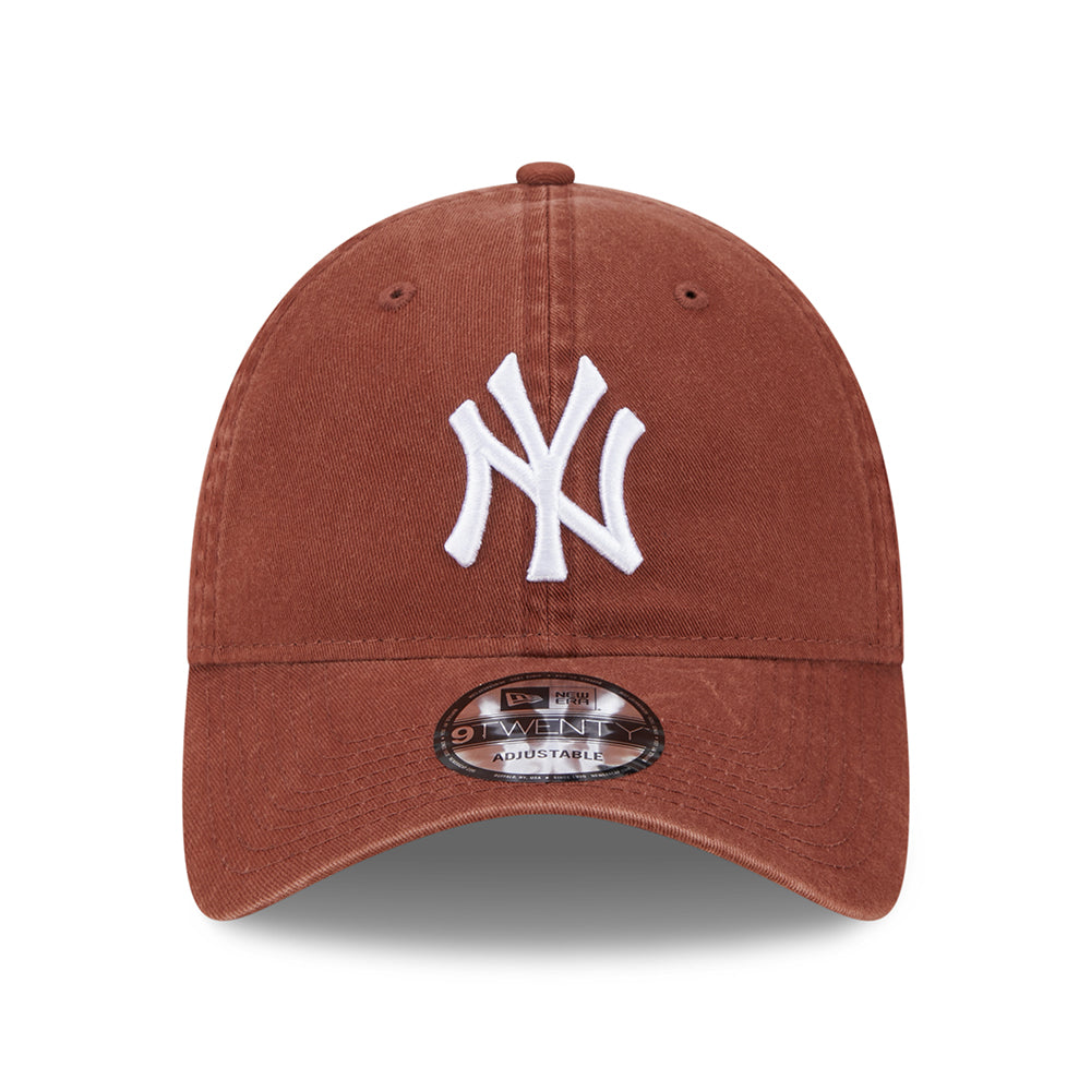 New Era 9TWENTY New York Yankees Baseball Cap - MLB League Casual - Borkenbraun-Weiß