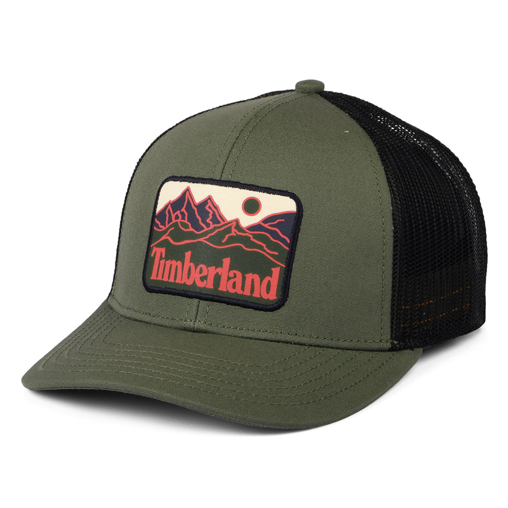 Timberland Mountain Line Patch Trucker Cap - Olivgrün