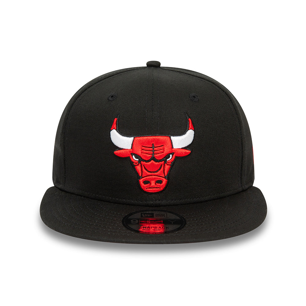 New Era 9FIFTY Chicago Bulls Snapback Cap - NBA Rear Logo - Schwarz