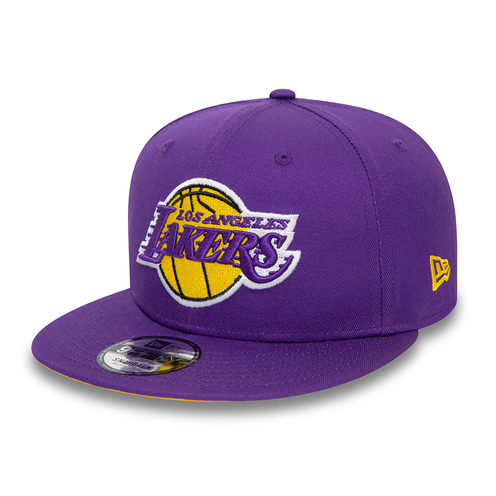 New Era 9FIFTY L.A. Lakers Snapback Cap - NBA Rear Logo - Lila – Hüte ...