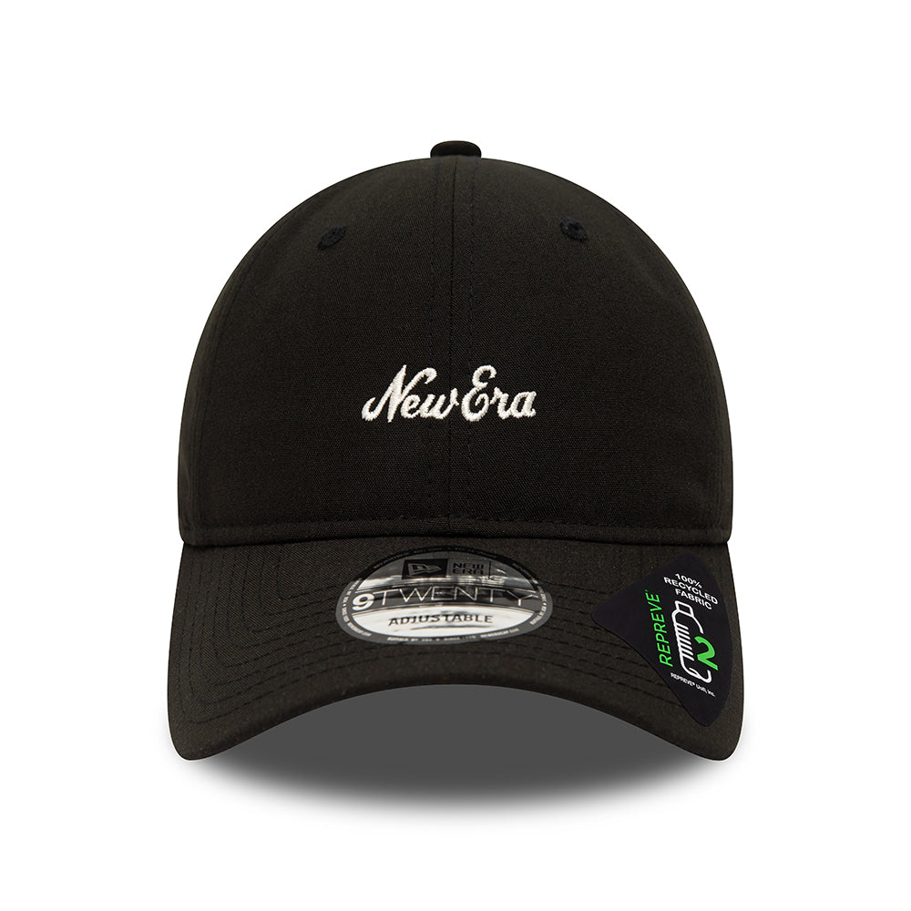 New Era 9TWENTY Repreve Baseball Cap - NE Heritage Script - Schwarz