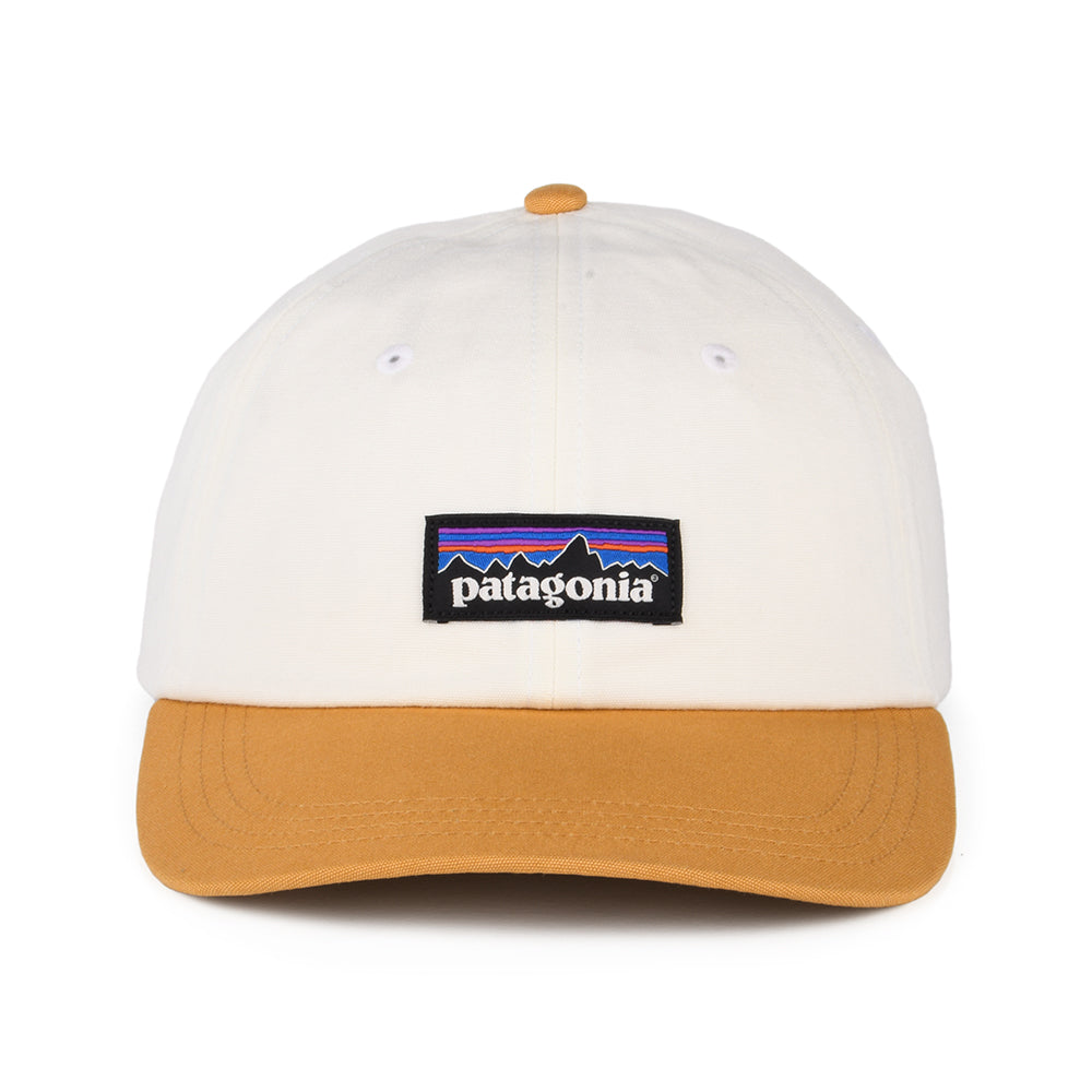 Patagonia P-6 Label Trad Baseball Cap aus organischer Baumwolle - Cremefarben-Senfgelb