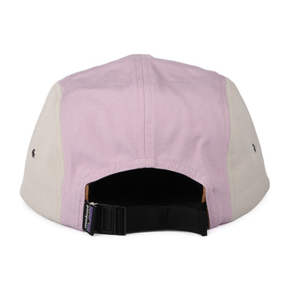 Patagonia Spirited Sun Graphic Maclure 5 Paneelen Cap aus organischer Baumwolle - Senfgelb-Mauve-Hellbraun