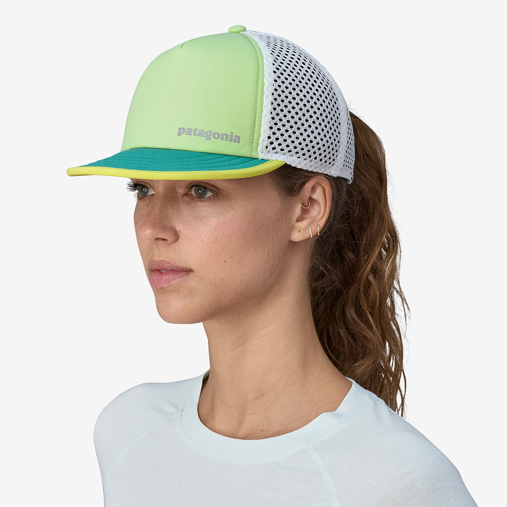 Patagonia Duckbill Shorty Recycled Trucker Cap - Minzgrün-Petrol-Weiß