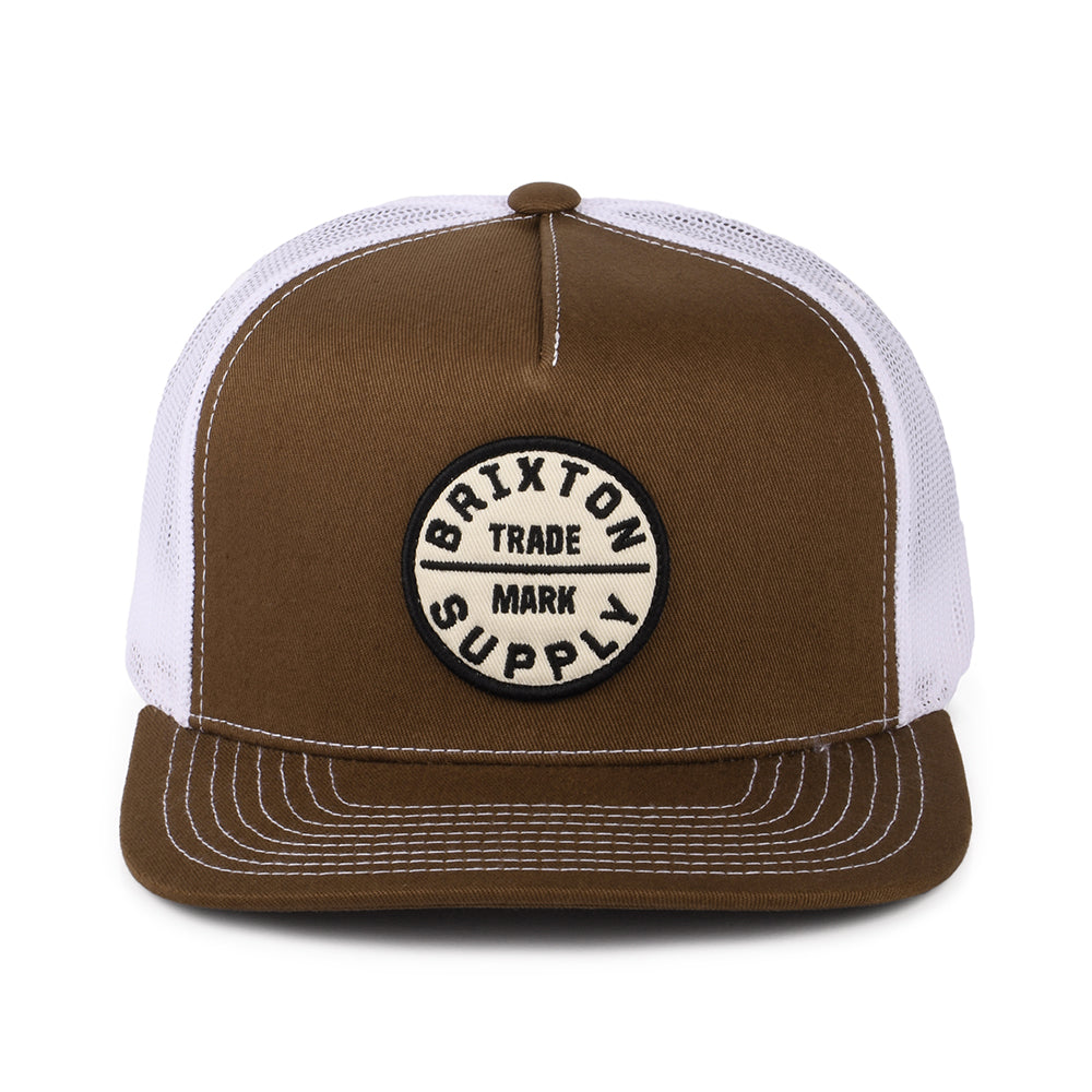 Brixton Oath MP Trucker Cap - Braun-Weiß