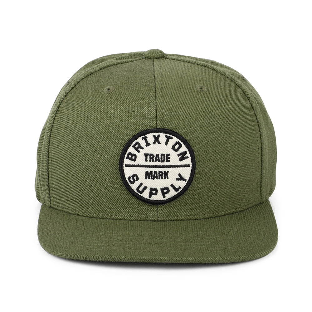 Brixton Oath III Snapback Cap - Olivgrün