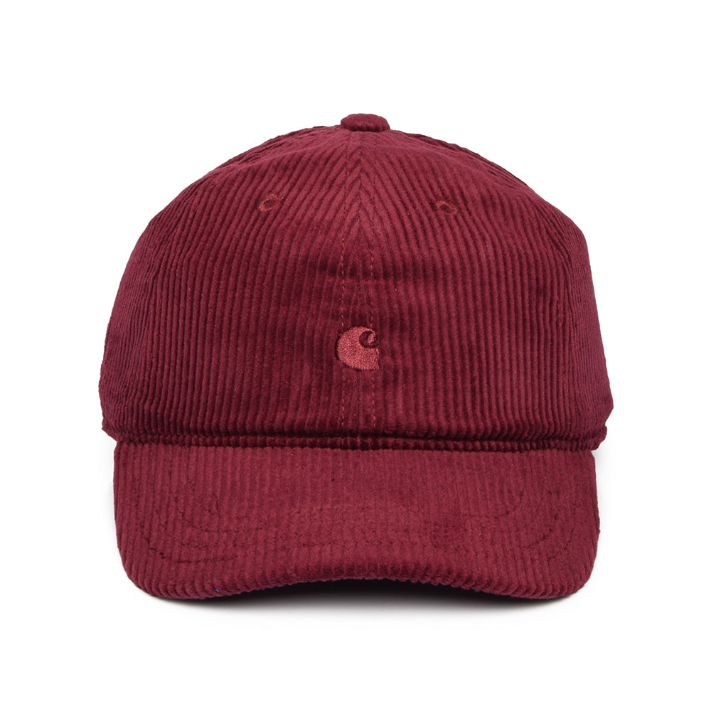 Carhartt WIP Harlem Wide Wale Corduroy Baseball Cap - Weinrot