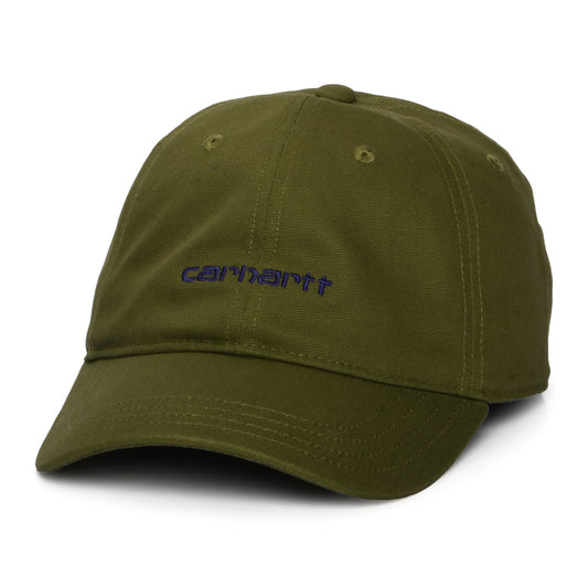 Carhartt WIP Script Baseball Cap aus Baumwoll-Canvas - Olivgrün