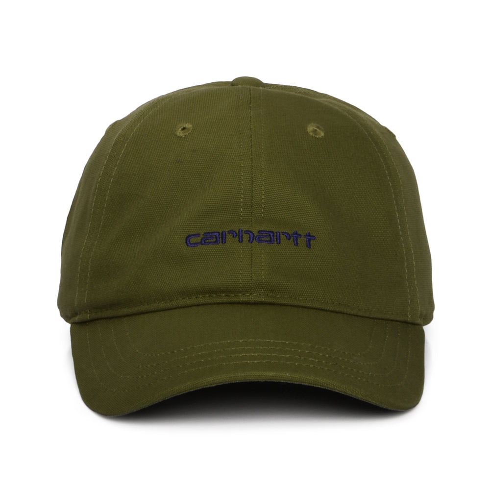 Carhartt WIP Script Baseball Cap aus Baumwoll-Canvas - Olivgrün