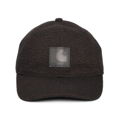 Carhartt WIP Truman Baseball Cap mit Fischgrätmuster - Schokolade-Schwarz