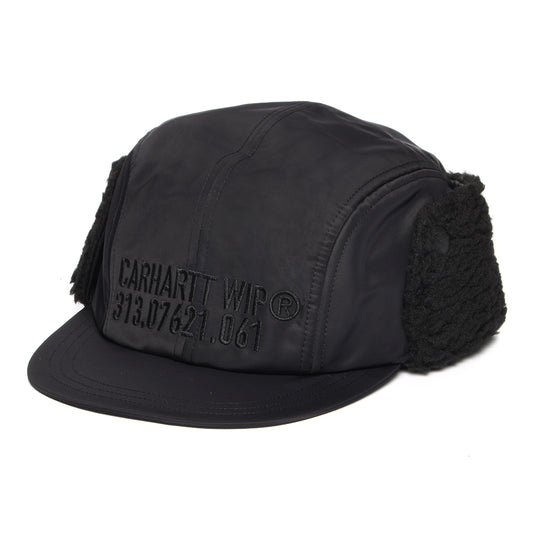 Carhartt WIP Olten 4 Paneelen Cap mit Ohrenklappen - Schwarz