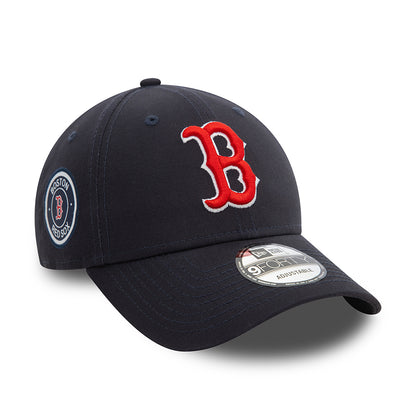 New Era 9FORTY Boston Red Sox Baseball Cap - MLB Side Patch - Marineblau